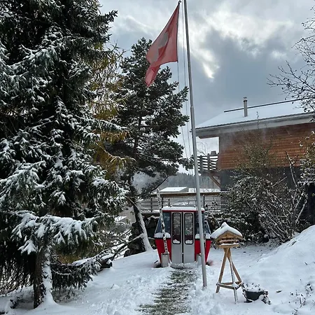 Peaceful Mountain For 4, With Garden, Games & Bbq Chalet Ovronnaz